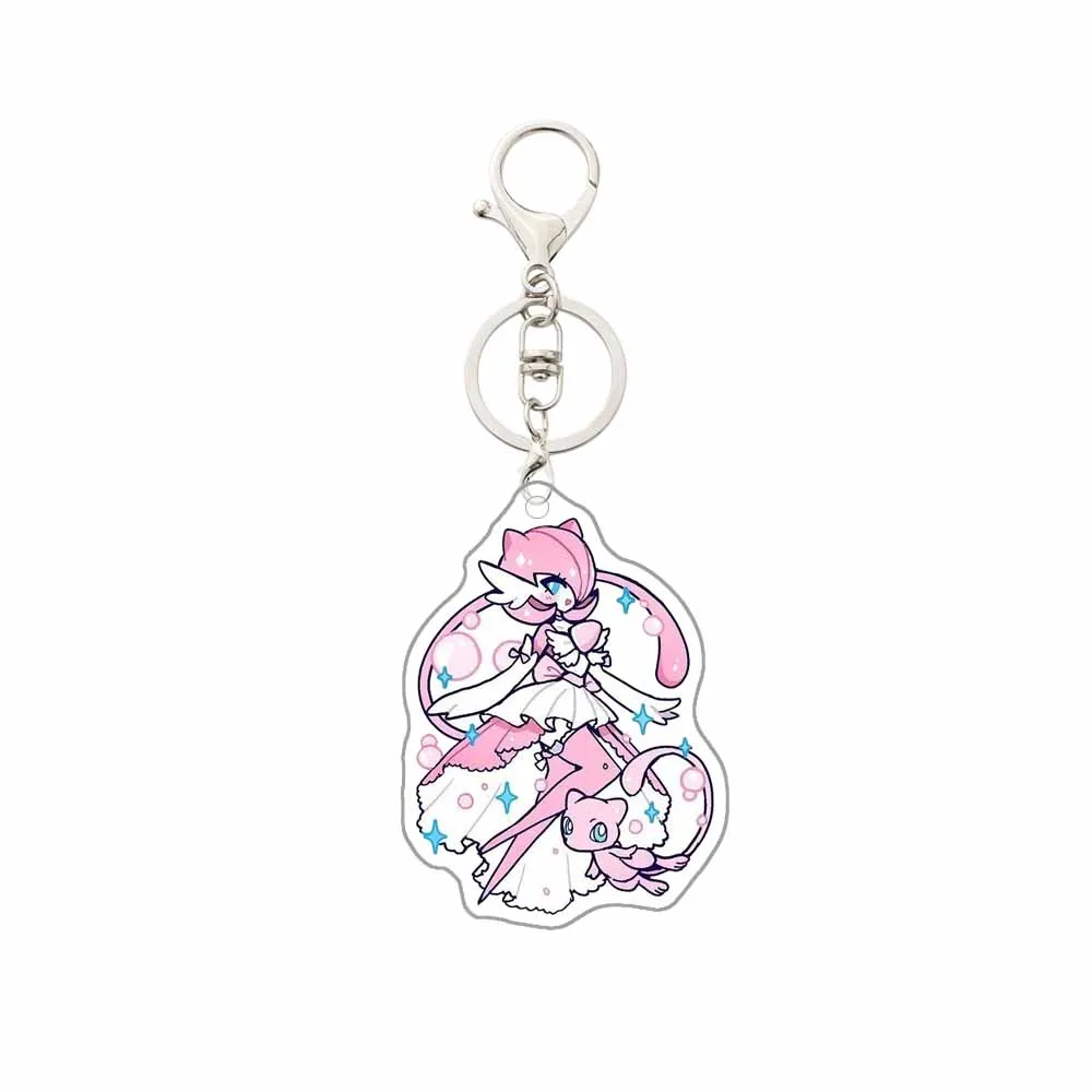 Pokemon Espeon Umbreon Sylveon Mewtwo Mimikyu Gardevoir Creativity Key Chain Bag Pendant Decoration Acrylic Keychain Accessories