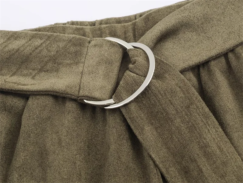 بدلة رياضية نسائية جديدة في مجموعات مطابقة 2025 الخريف من جلد الغزال السراويل غطاء السراويل فرقة النساء الملابس النسائية الاتجاه مجموعات #6