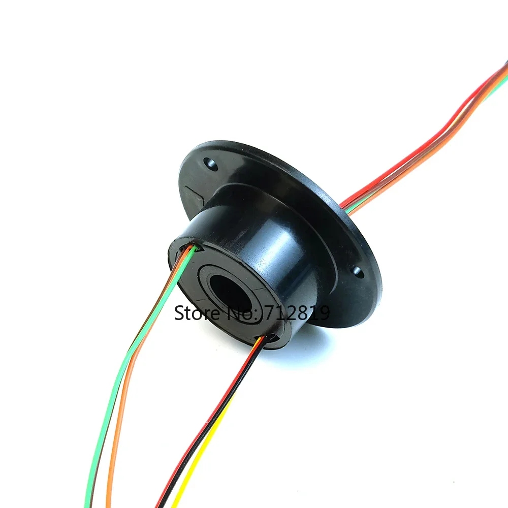 Mini trou 10mm anneau coulissant creux 6 canaux fils 2A connecteur de Joint rotatif à glissière électrique conducteur 240V AC/DC