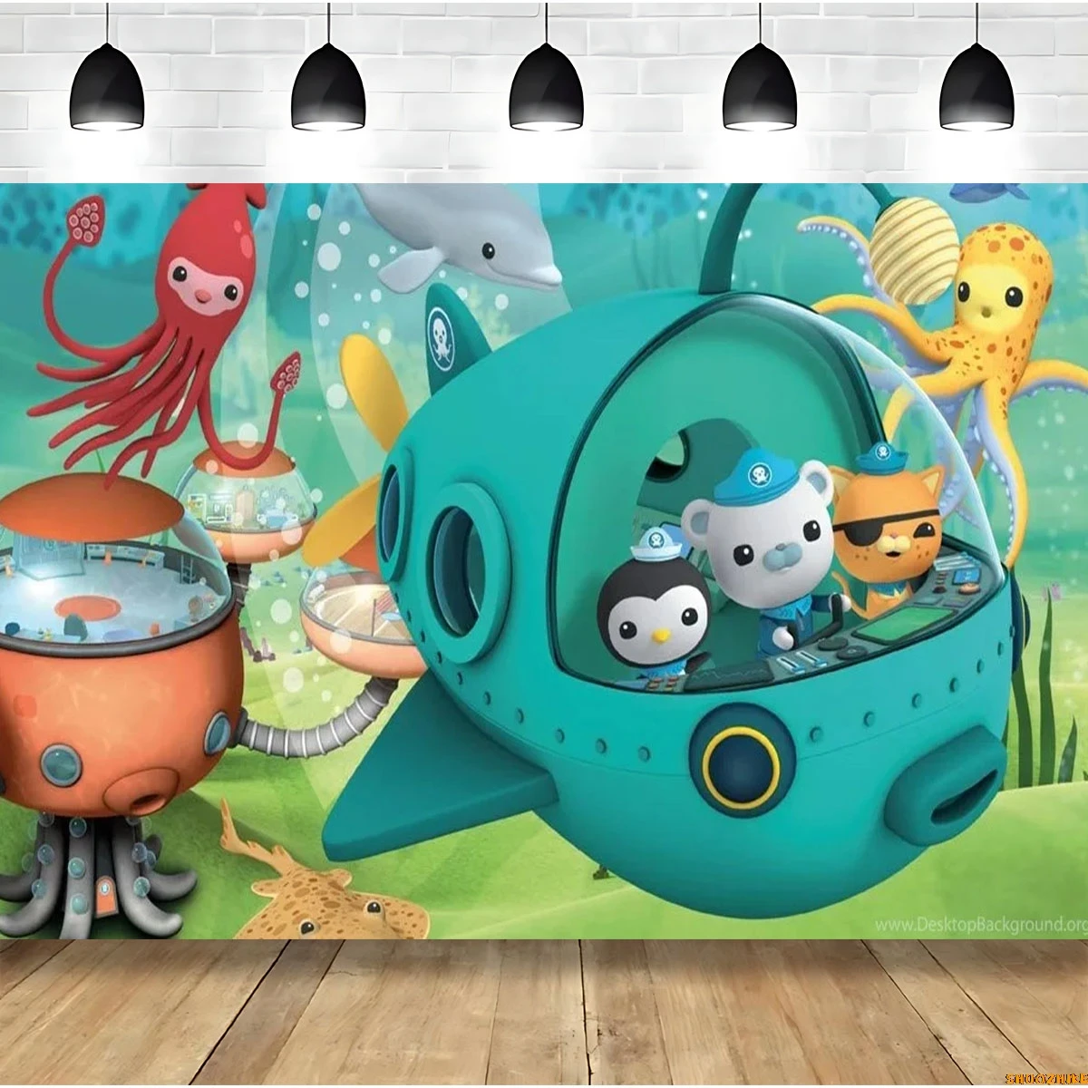 

Birthday Decoration Photography Backdrops Kid Toy Cartoon Underwater World Sea Barnacles Brave Boy Photo Studio Background CR-01