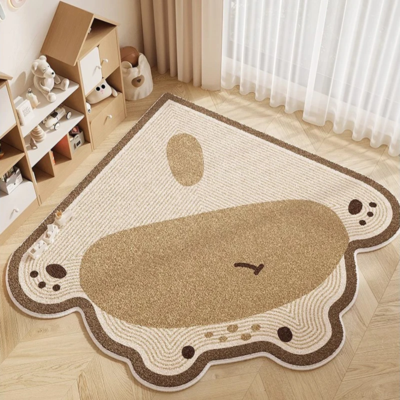 Cute Cartoon Animal Print Living Room Carpet Soft Bedroom Rug Bedside Rugs Home Decoration Easy To Care Sofa Coffee Table Mat IG