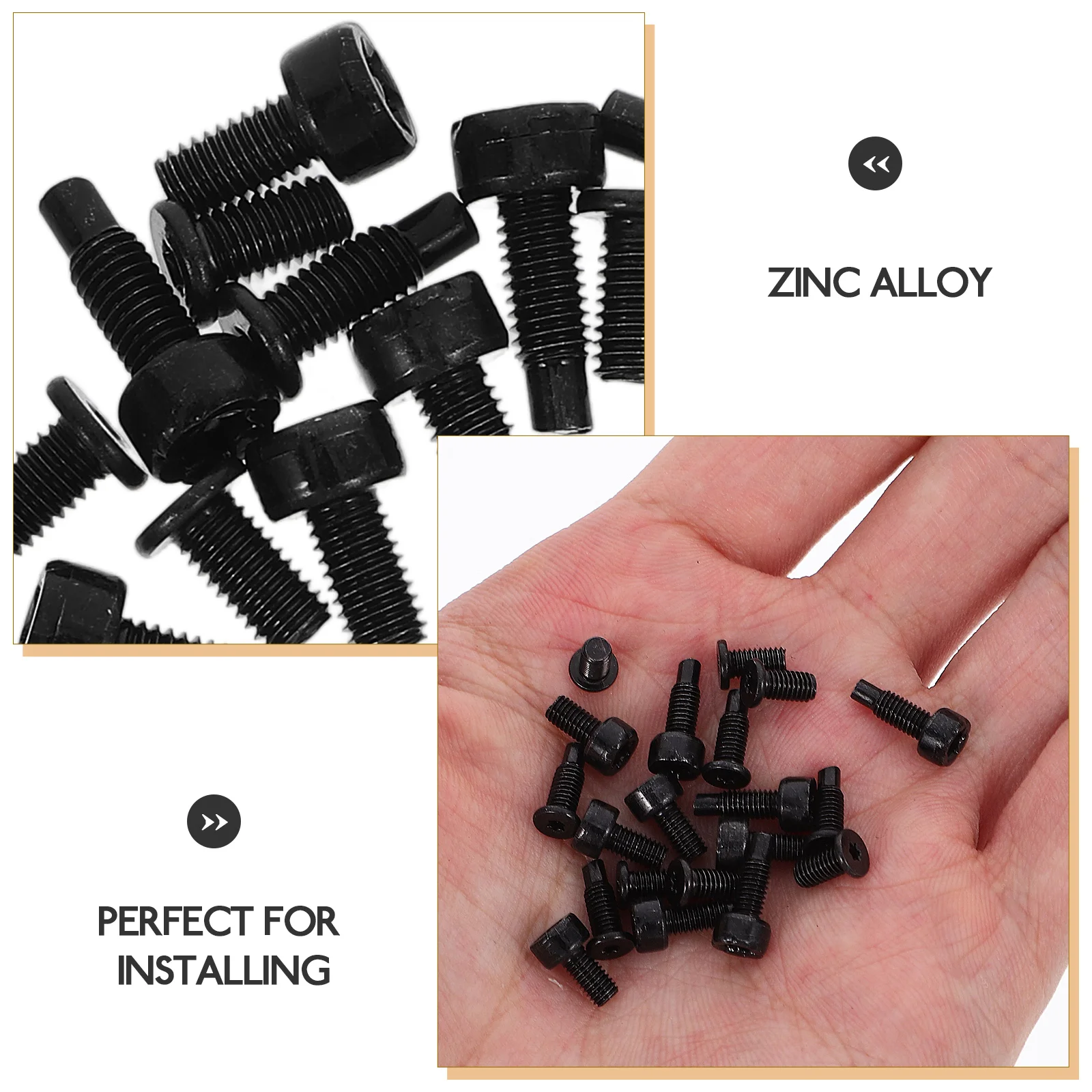 

20 Pcs Doorbell Replacement Screws Electrical Plum Bossom Wifi Black Zinc Alloy