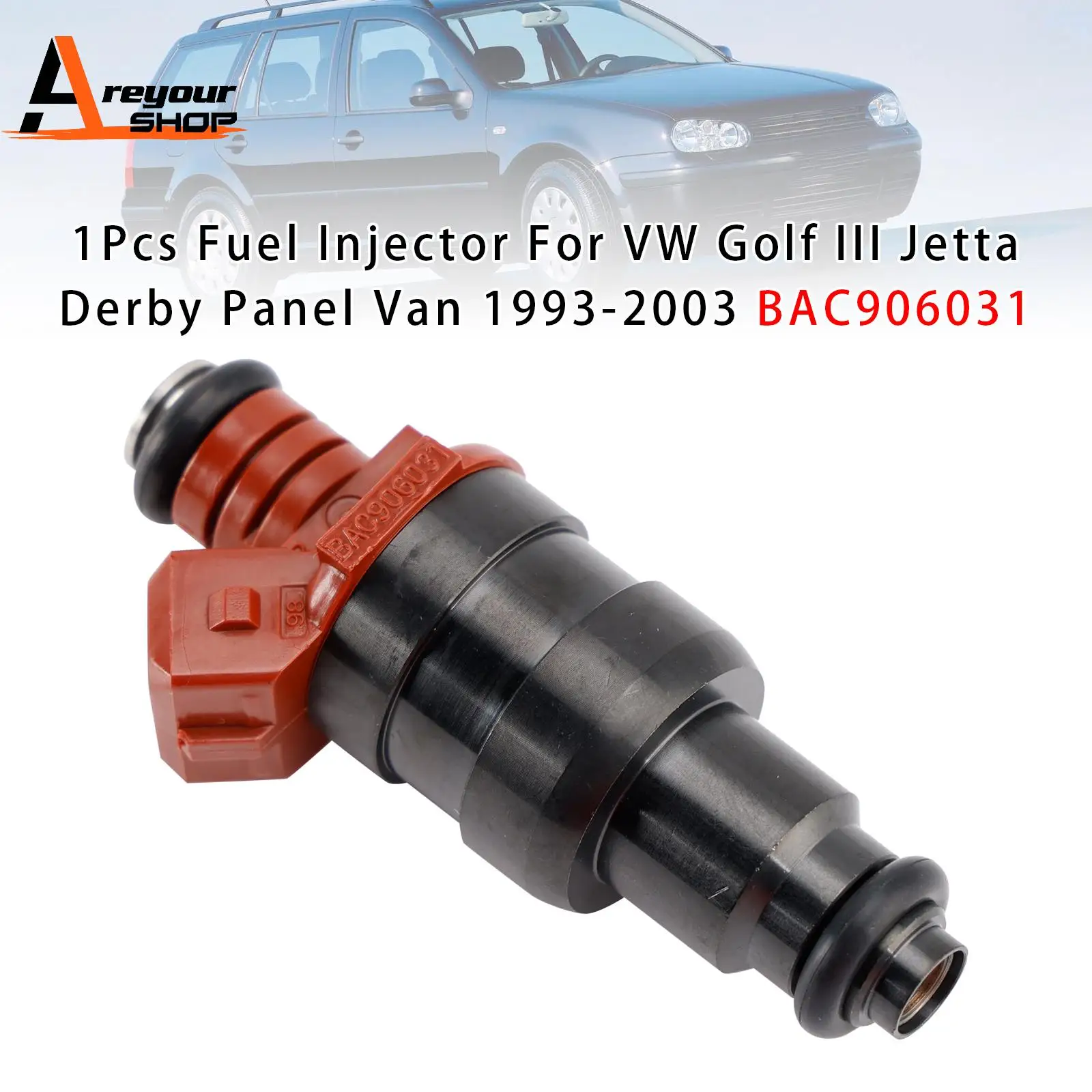 Areyourshop 1Pc/4Pcs Fuel Injector for VW Golf III Jetta Derby Panel Van 1993-2003 BAC906031