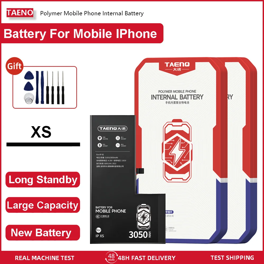 

TAENO Mobile Phone Battery for iPhone Xs 3050mAh Real-High-Capacity Replacement Lithium Polymer Batteries Bateria For iPhoneXS