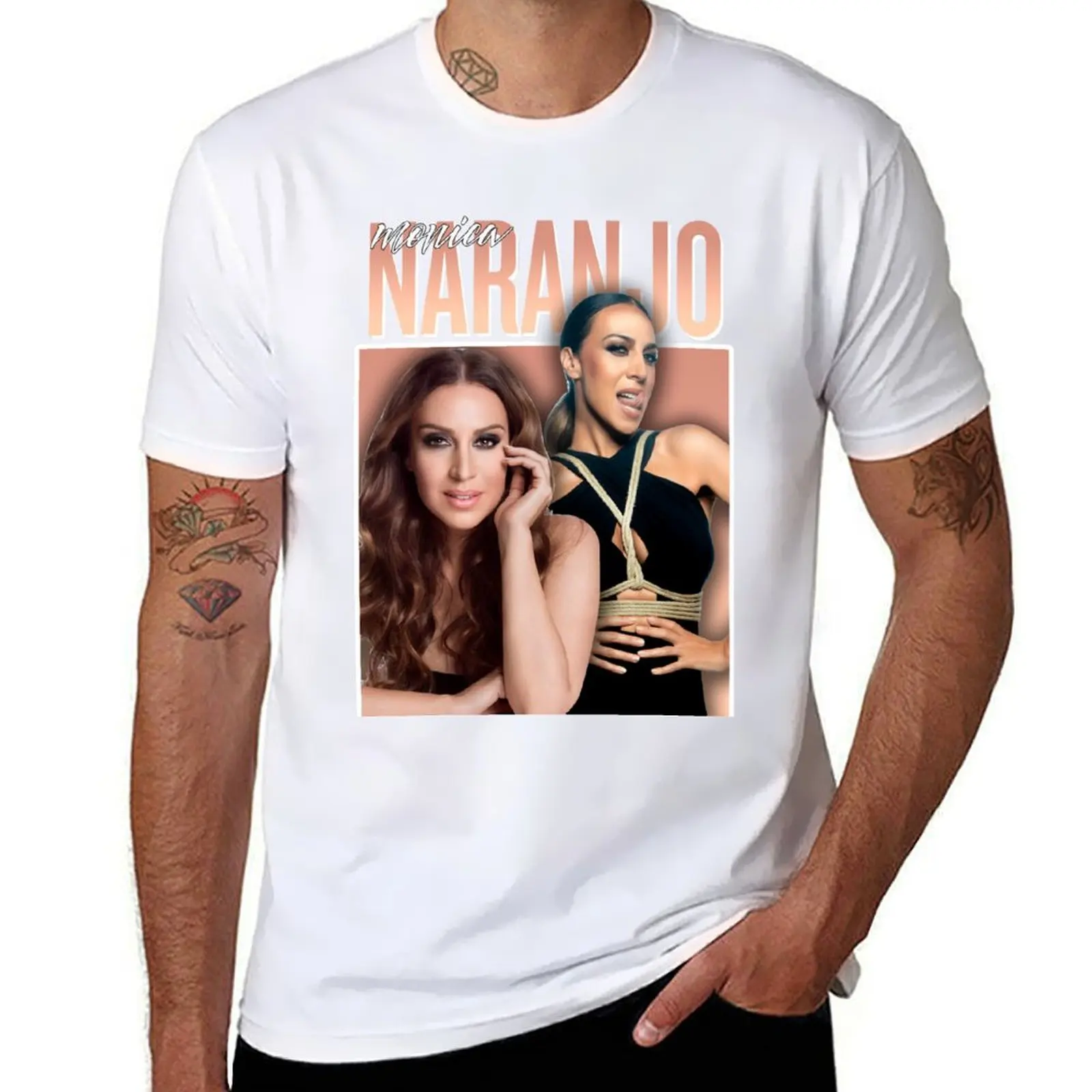 

MONICA NARANJO T-Shirt man t shirt luxury men t shirt cotton 100% T-Shirt