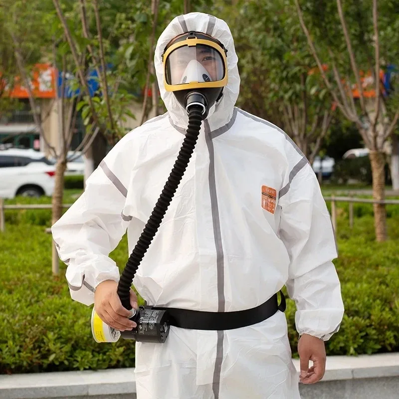 Protective Electric Constant Flow Supplied Air System Gas Mask Respirator Workplace Safety Supplie Full Face Gas Mask Respirator