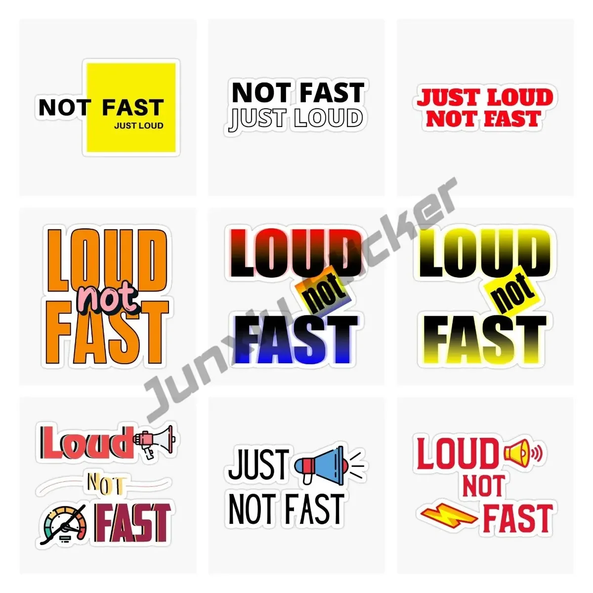 

Just Fast Not Loud JDM Decal Automotive Trucks Windshield Sticker Vinyl motorcycle Bumper Car Styling