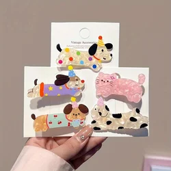 5pcs of Assorted Cute Cartoon Party Hair Clips Featuring Dogs And Cats,Perfect for Girls ,Duckbill clip headband hair clip