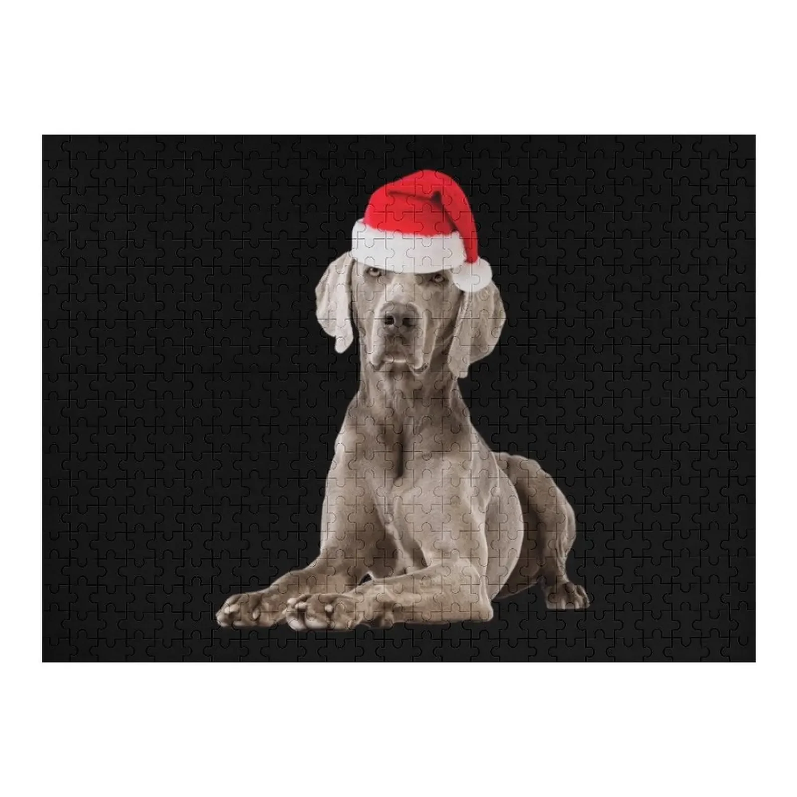 

Weimaraner Рождественский подарок Санта-Клауса Пазл с персонализированным именем и таможенным именем с фотопазлом