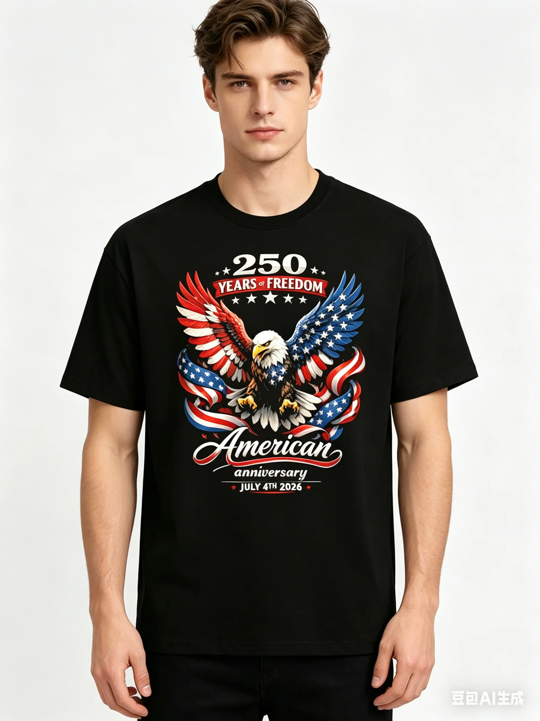 Fashion Men's T-shirts American Flag Stars Stripes Patriotic Casual Short Sleeve God Bless The USA 3D Print Streetwear Men Tops