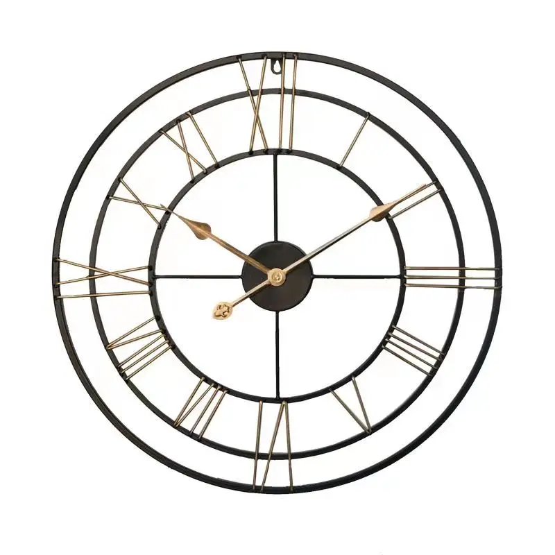 Indoor Large Wall Clocks Silent Watch Home Decoration Roman Numeral Oversize Decorative Big for Hotel Dropshipping DDP
