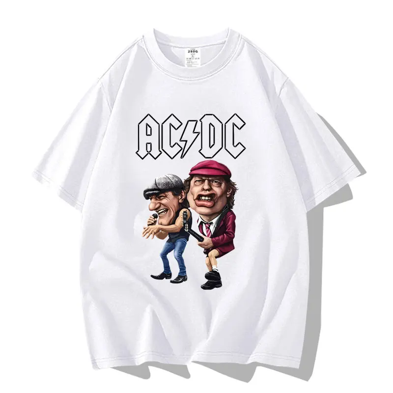 

Brand new design street punk rock ACDC band fans periphery hip hop cotton print short sleeve T-shirt