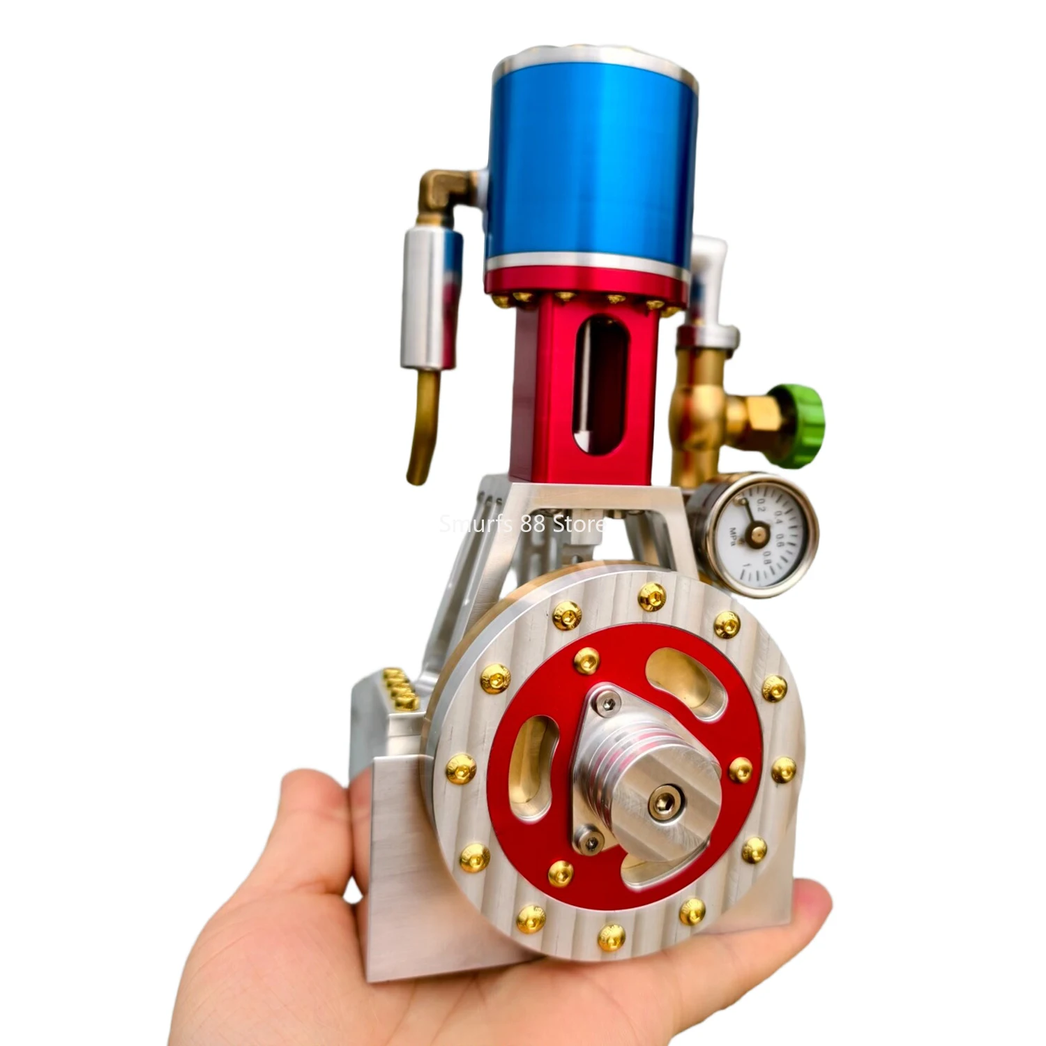 

Модель вертикального парового двигателя, цельнометаллическая одноцилиндровая модель парового двигателя, модель физического эксперимента, игрушка