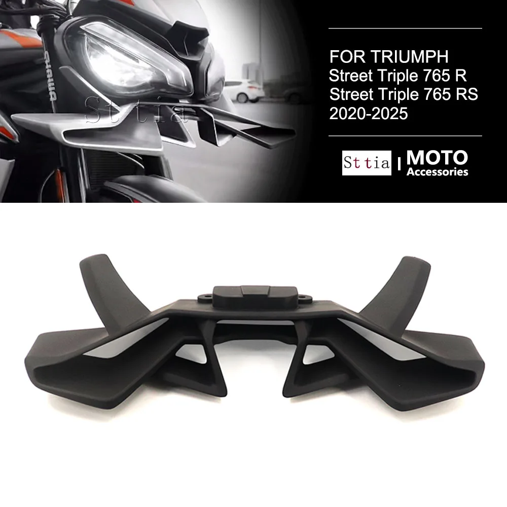 

Fit For Street Triple 765 R/RS 2020-2025 WING DOWNFORCE NAKED FRONTAL SPOILERS 765R 765RS Front Spoiler Lower Spoiler Lower Lip