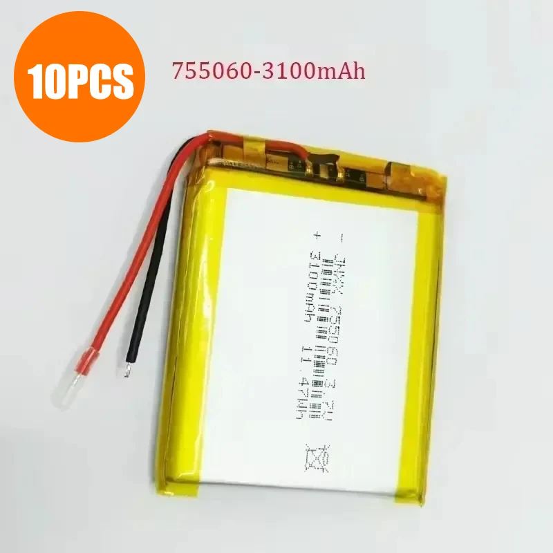 Robinella 755060 Akku 3,7 V 3000 mAh Lithium-Polymer-Akku Lipo-Li-Polymer-Zellen für Power Bank Tablet PCs Laptops Schönheitsinstrumente 8