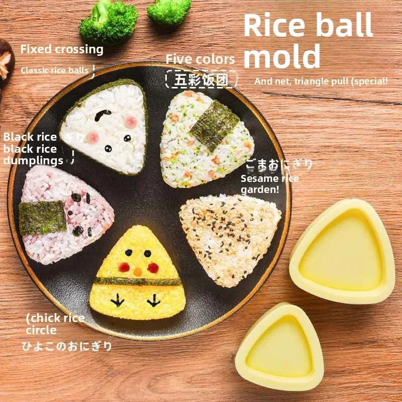 Sushi Sushi Bento Accessories Lunch Box Rice Vegetable Roll Mould Triangle Sushi Tool Set Animal Shape Japanese Kitchen Gadgets