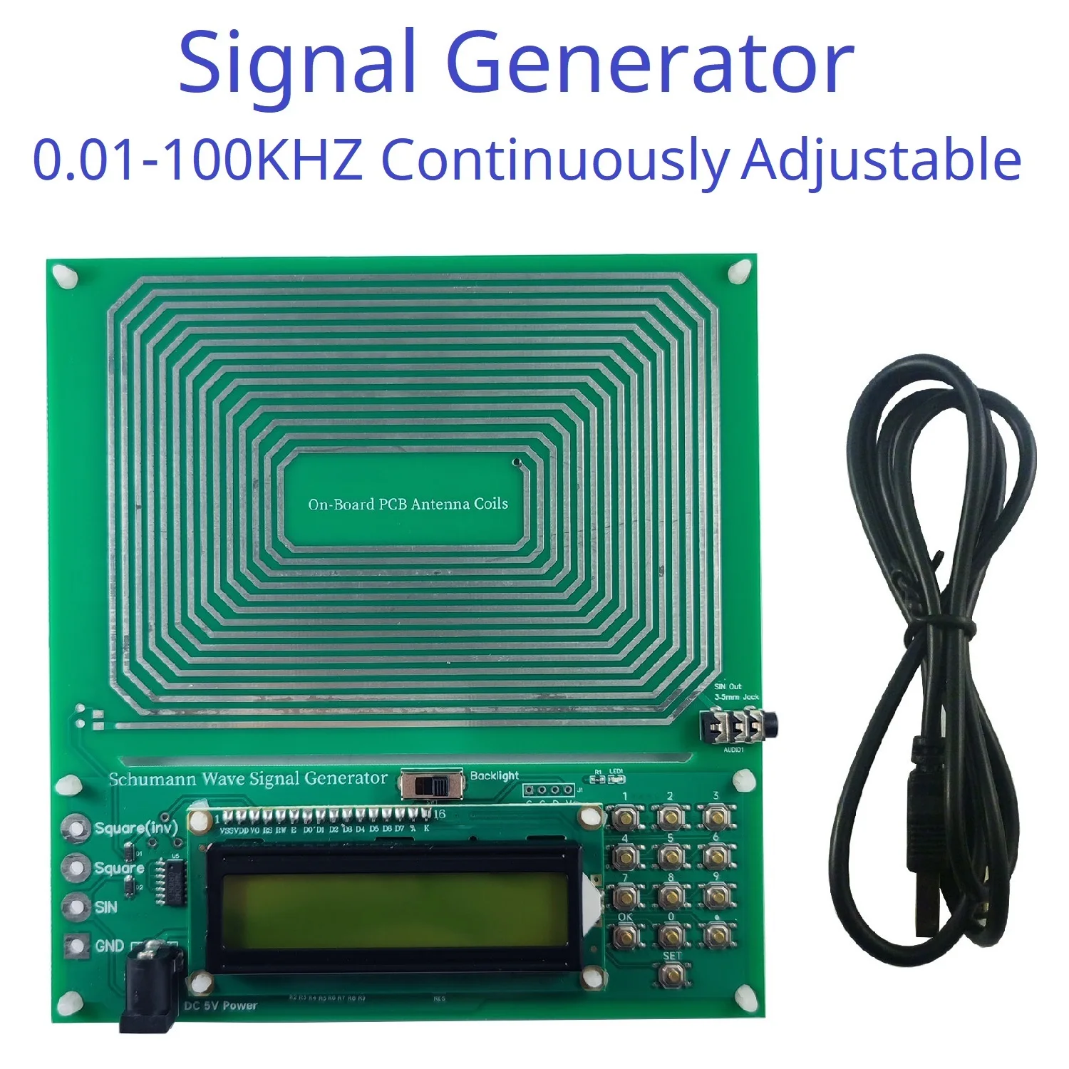New Design Generator with Continuously SR 7.83 Signal  Adjustable Schumann Resonance, Overcurrent and Overvoltage Protection