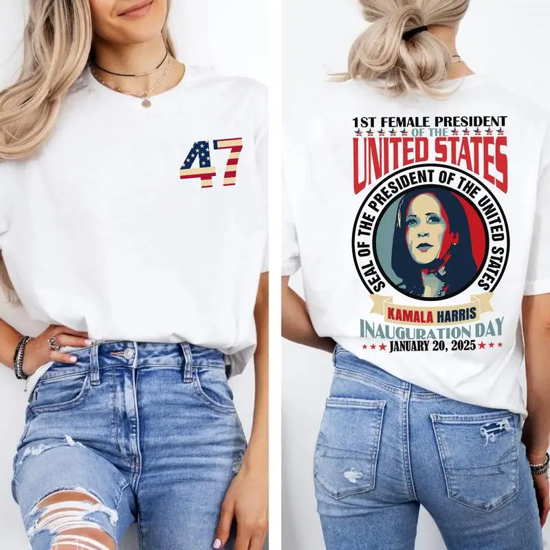 Kamala Harris President Inauguration Day Shirt, US First Female 47th President Shirt, Harris 2024 Shirt, Democrat Shirt Menswear Top