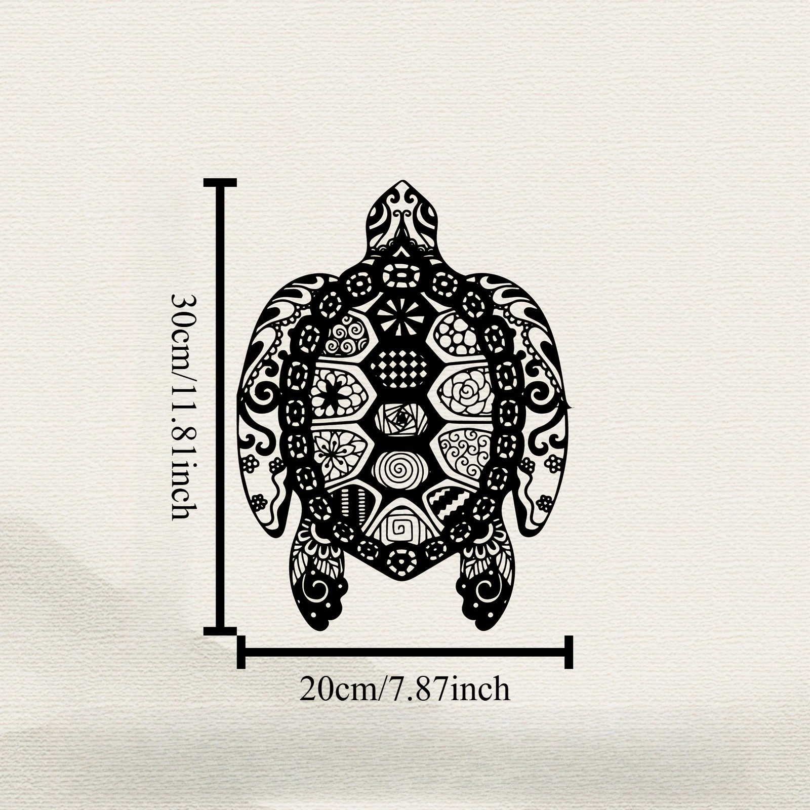 Mandala Sea Turtle Iron Wall Art Boho Ornate Metal Sculpture Rustproof Indoor Living Room Rustproof Hanging Decor Gift Ornament