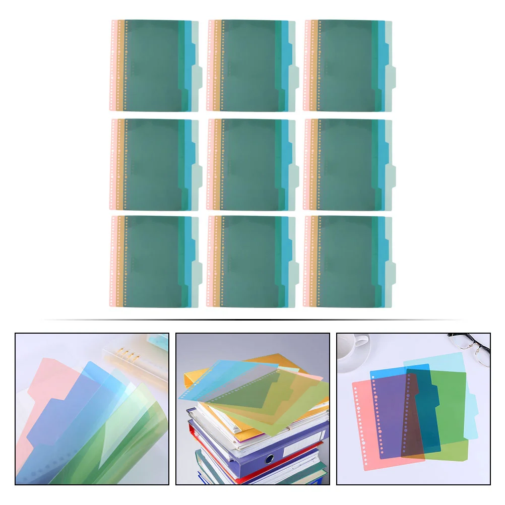 

44 Pcs Notebook Separator Page Index Folder Dividers Binder Plastic Colored Indexing Cards