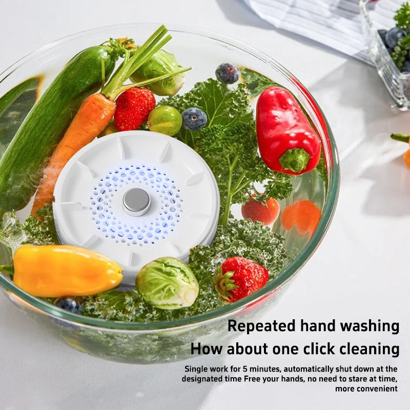 Fruit Vegetable Automatic Cleaning Machine Ipx7 Waterproof Removes Pesticide Residues Stain Wireless Charging Kitchen Appliances