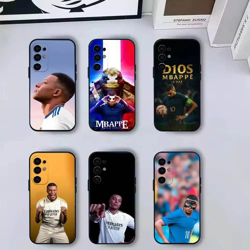 P-Mbappé in action   Phone Case For Samsung S 25,24,23,22,30,21,10,9,Ultra,Plus,Lite,FE,4,5 G Black Silicone Case