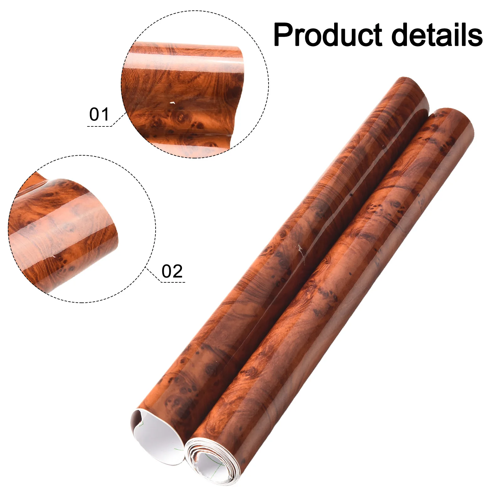 Car Sticker Film Maroon 30*100cm Accessory Wrap Roll High glossy Wood Grain Vinyl Decal Internal Practical Useful