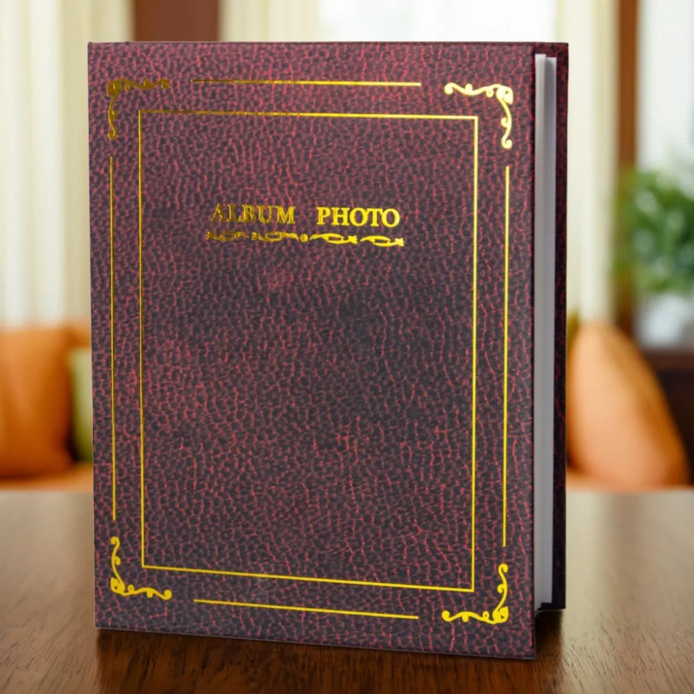 New 6 Inch Art Photo Albums 10x15Cm Image Family 100Photos Photo Storage Classic Retro PU Cover Small Scrapbook Album Collection