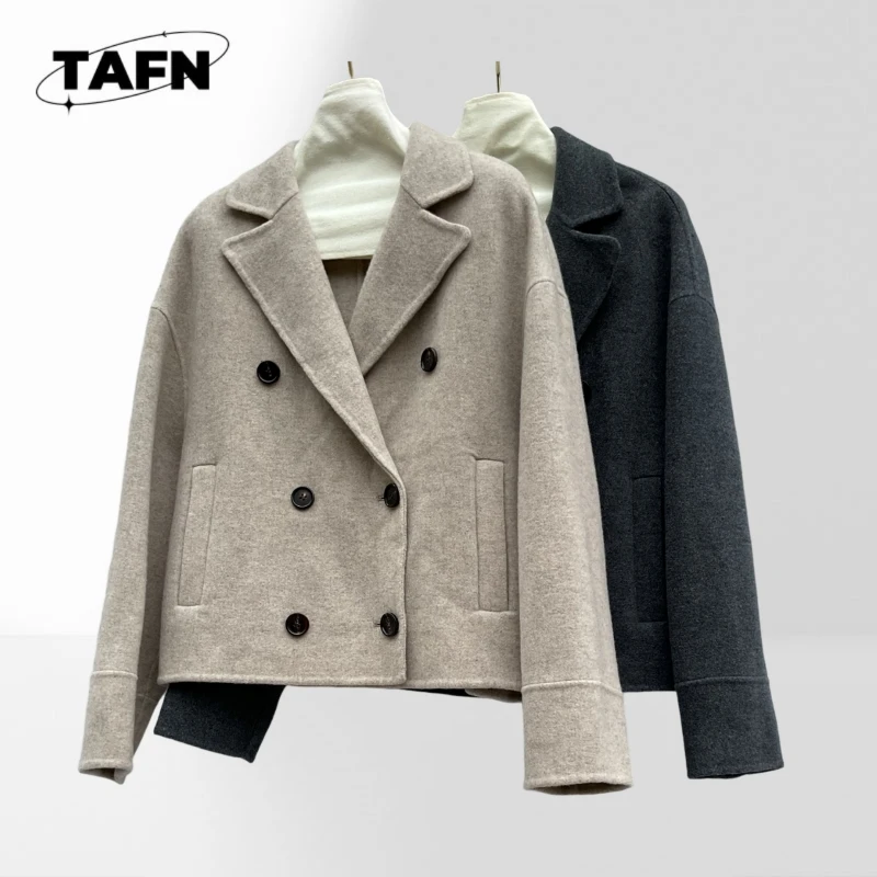 

Loose Fit Women Blazer Jacket Trendy Workwear Outer Coat Minimalist Women Blazer Sleeve Casual Office Wear Business AK2140