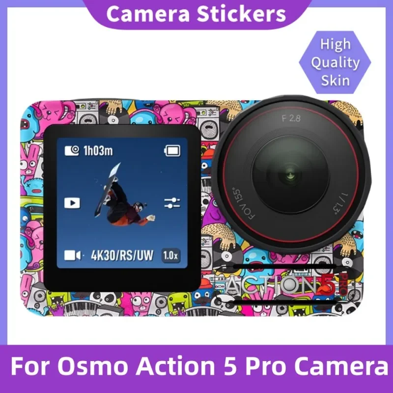 Decal Skin for Osmo Action 5 Pro Camera Decal Skin for DJI Osmo Action 5Pro Camera Sticker Action5pro Protective Film