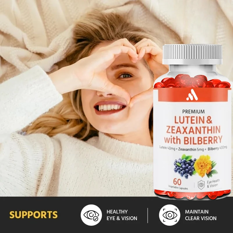 High Quality Lutein, Zeaxanthin, and Cranberry. Lutein 40mg, Cranberry 400mg. All Natural. High Efficiency and Quality.
