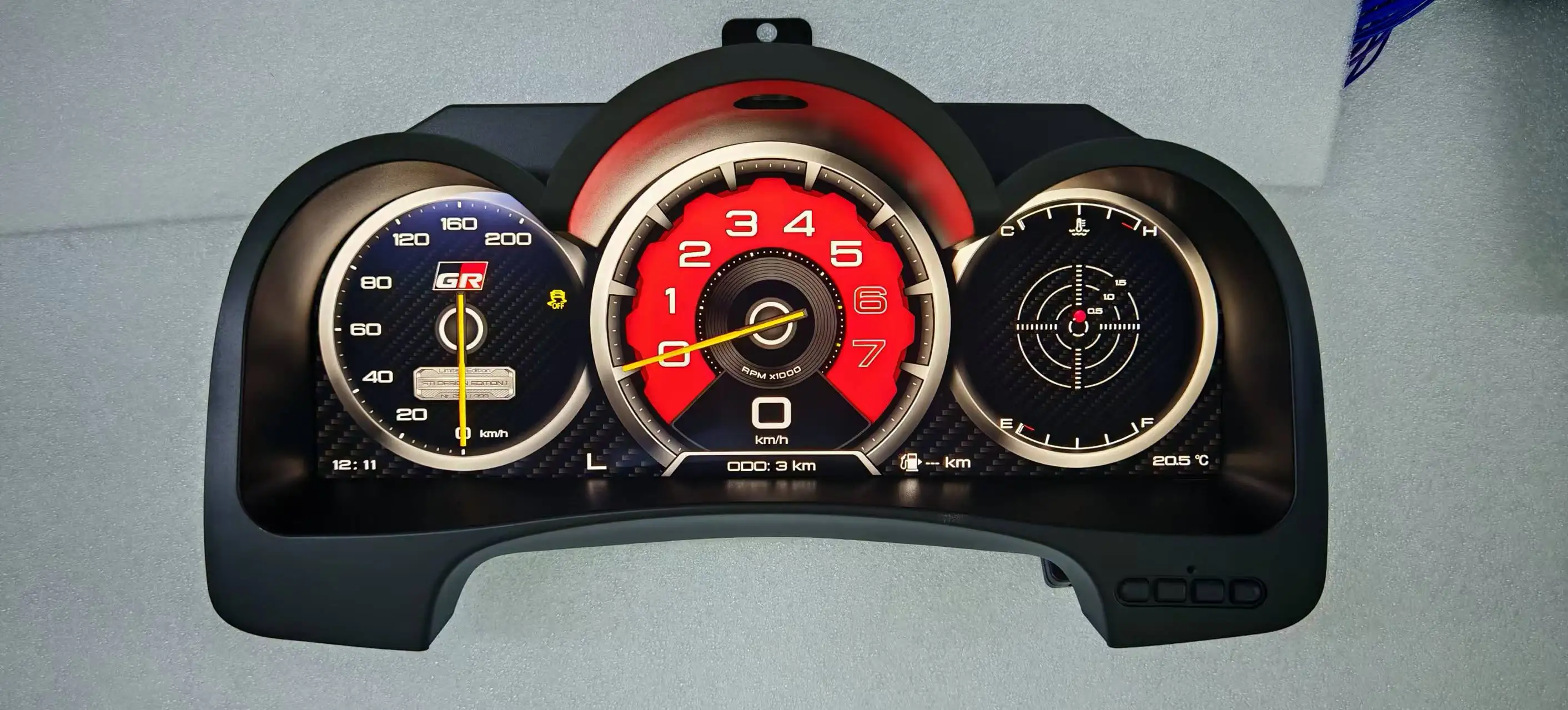 

12.3 Inch Car LCD Digital Cluster For Toyota Hilux 2005-2015 Dashboard Virtual Cockpit Instrument Auto Speed Meter Ai Screen