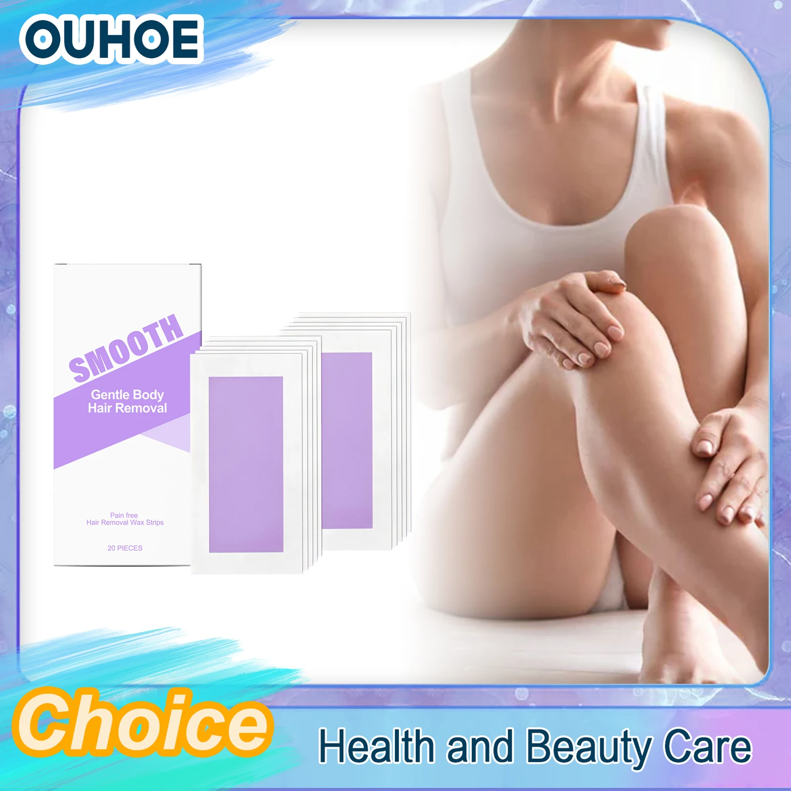 Depilatory Wax Strips Hair Removal Cold Wax Paper Summer Depilation Face Neck Arm Underarm Leg Body Smooth Painless Beauty Tools