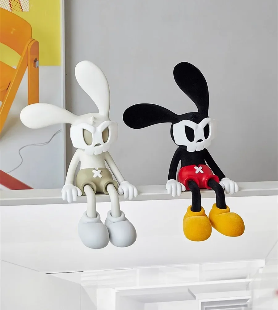 [Funny] 49cm Disney Kawaii rabbit Mickey Mouse resin Action figure toys statue collection model home decoration kids best gift