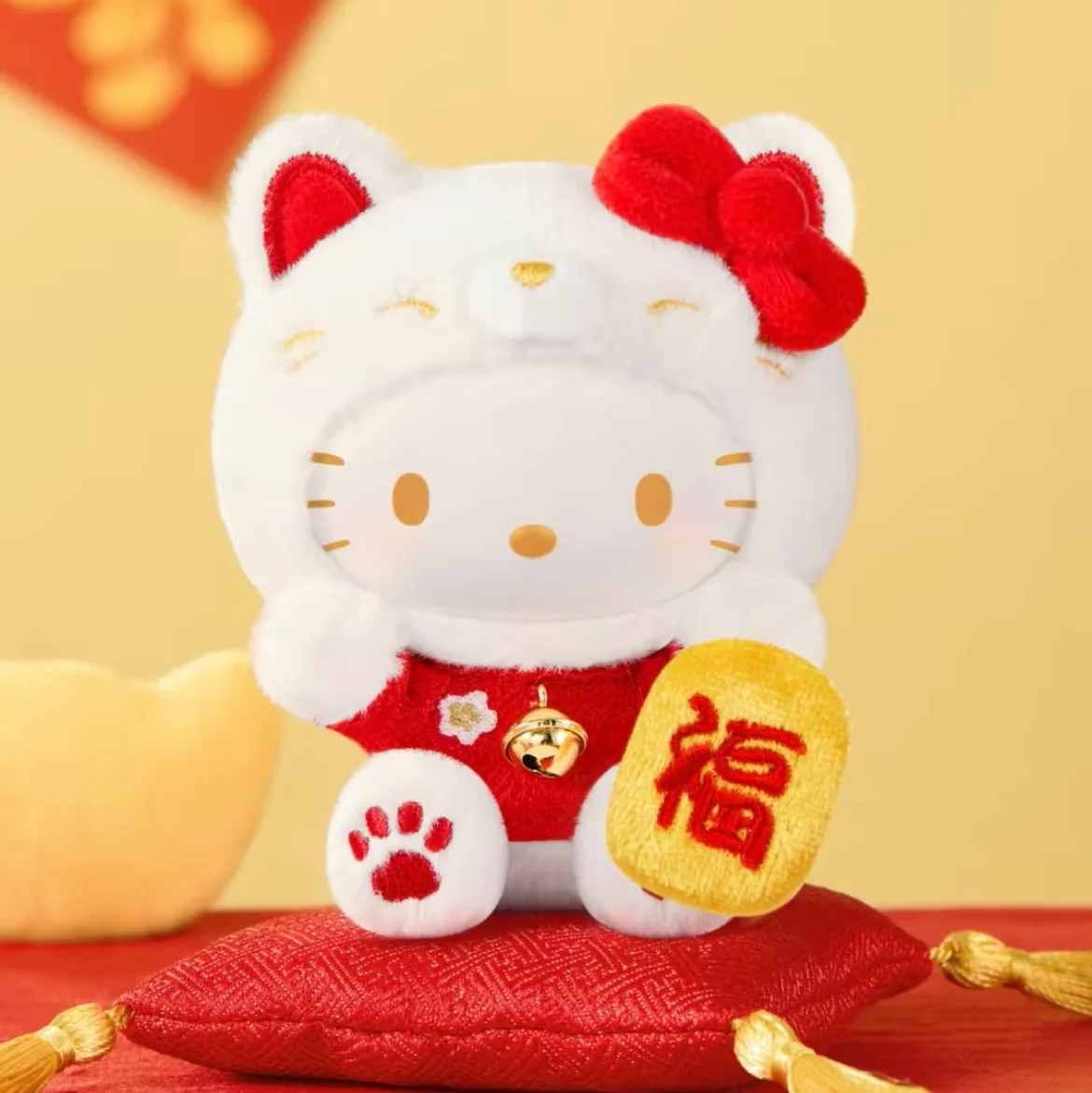 Disponibile - Nuovo Originale Sanrio Lucky Cat Series - Blind Box in Vinile e Peluche - Simpatico Ciondolo per Borsa - Statuetta - Mystery Box - Giocattoli di Tendenza - Regalo