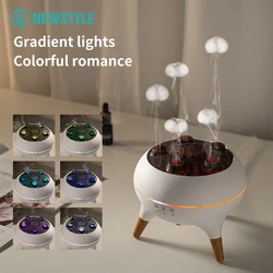 Flame Air Humidifier Dynamic Jellyfish Aroma Diffuser with Colorful Gradient Ambient Lights Remote Control Aromatherapy Diffuser