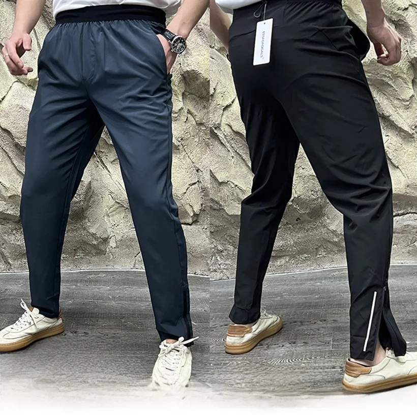 

Qui Dry Outdoor Profional Training Thin 3D Tailoring Casual Pants Running Leisure Trousers Straight Leg Polyester Spandex