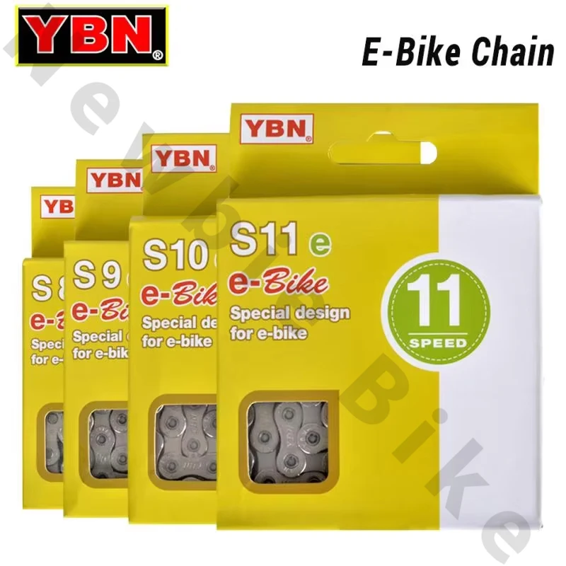 

YBN E-Bike Chain 8V 9V 10V 11V 12 Speed Velocidade Special Design 136 Links Chain for SHINANO Mid-Motor BOSCH E-Bike Bicycle