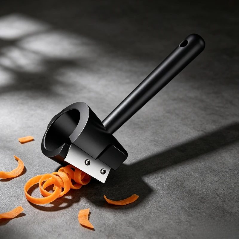 Stainless‑Steel Spiral Vegetable Curler Slicer Funnel Shredder Carrot Cucumber Flower Cutter for Salad Plating Kitchen Gadget
