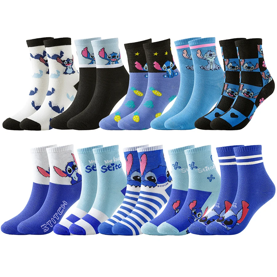 

Potdemiel Disney Funny Cartoon Anime Socks for Men and Women Hip Hop Street Fashion Novelty Casual Crew Socks