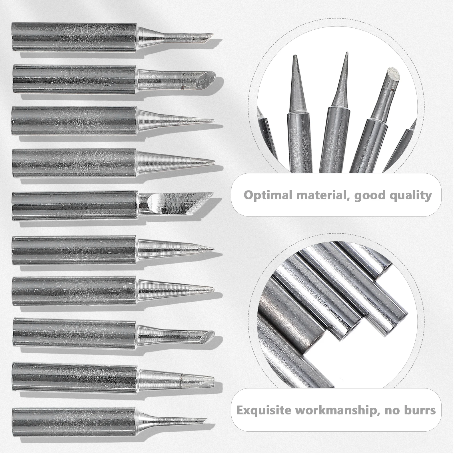 1 Zestaw Wymiennych Końcówek do Lutownicy Wielofunkcyjny Miedziany Wytrzymały Zestaw Końcówek do Lutowania do Stacji Lutowniczych