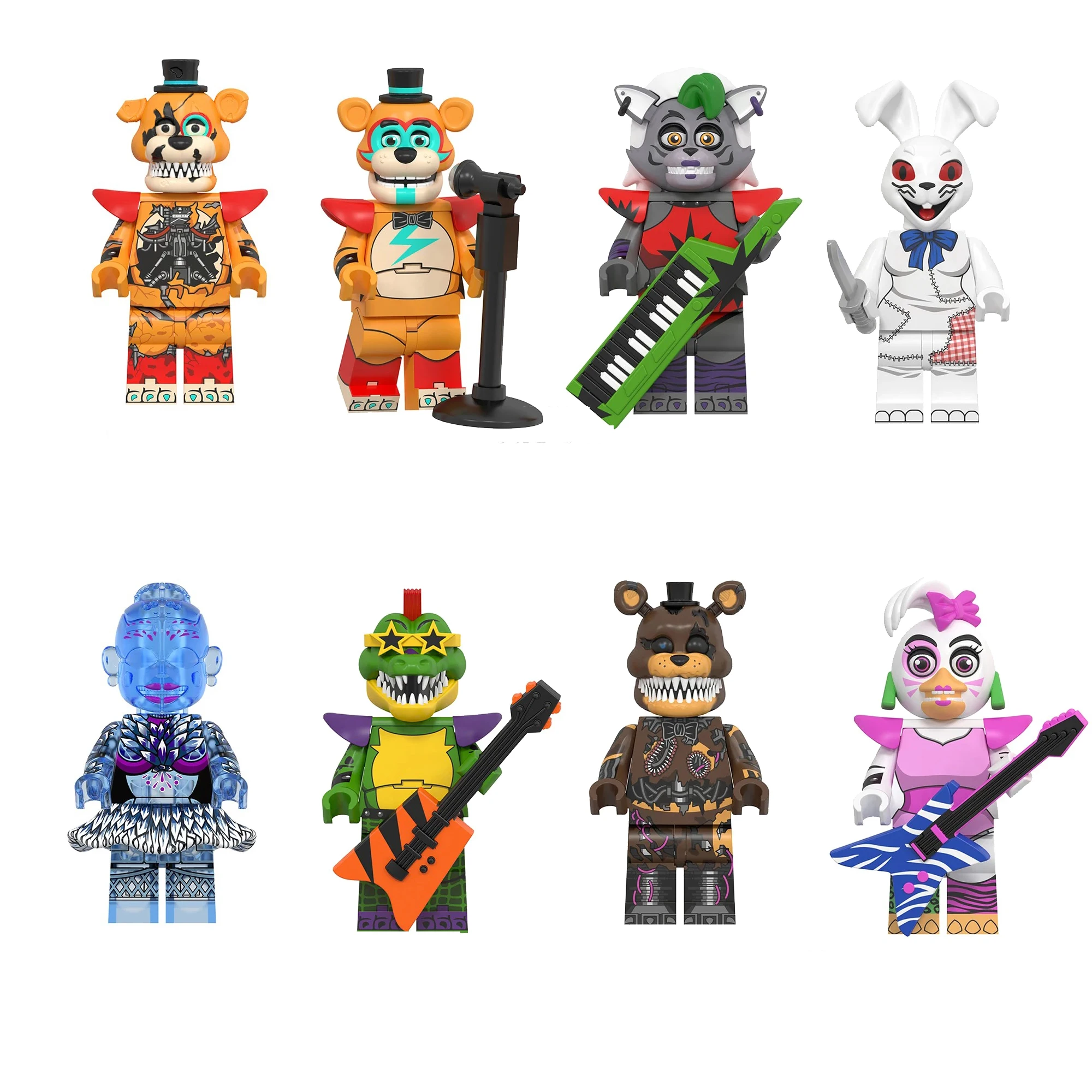 NEUE FNAF-Nachtspiel-Figuren Mini-Figuren Bausteine Skelett-Thriller-Spielzeug Geschenk Kinderspielzeug Mold King – Detail 4