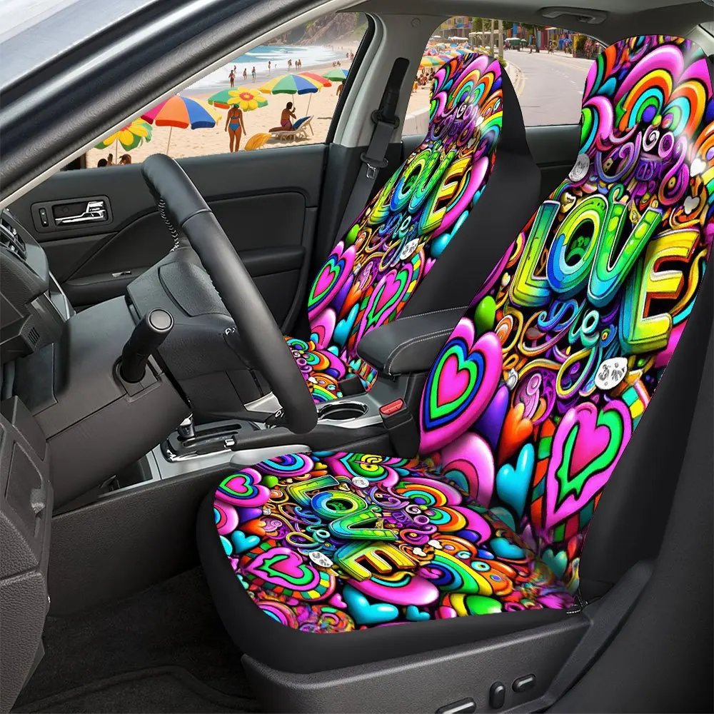 Stylish Car Seat Covers Complete Set, Universally Fitting, Festive And Versatile, Made From High-Quality Polyester. Comfortable