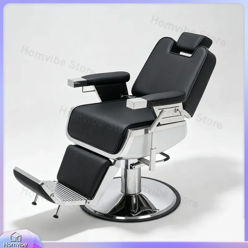 for Cross-border Hairdressing Chair Reclining and Lifting Salon Specific Haircut Chair Men's Shaving Oil Head Large Chair