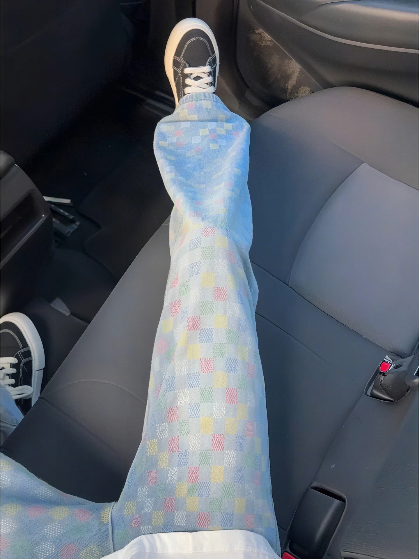 

American Waed Plaid Men's Jeans Cleanfit Flared Straight Leg Retro Trendy Slimming Trousers Casual Cotton Denim