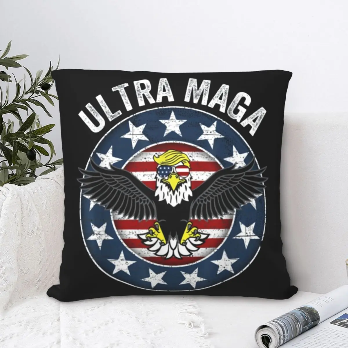 Ultra Maga Pillow Covers Polyester Living Room Make America Great Again Cushion Cover Creative Home Decoration Pillow Cover