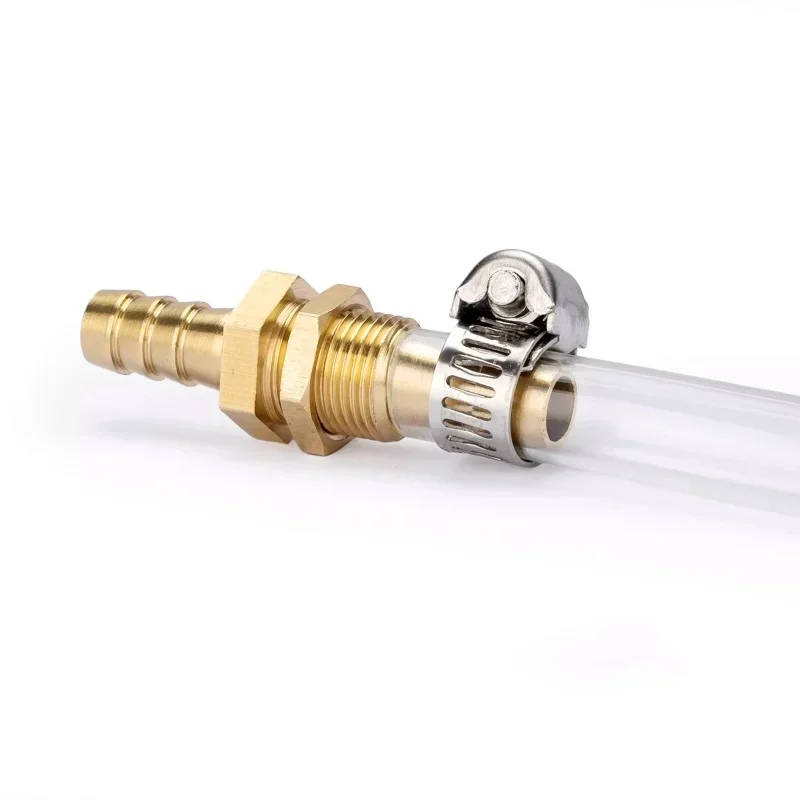 4mm 6mm 8mm 10mm 12mm 14mm 16mm 19mm 25mm Hose Barb Bulkhead Brass Barbed Tube Pipe Fitting Coupler Connector Adapter