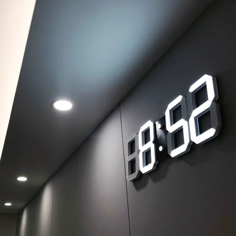 

Clock with calendar, wall clock, living room, personalized modern luxury, luminous LED clock