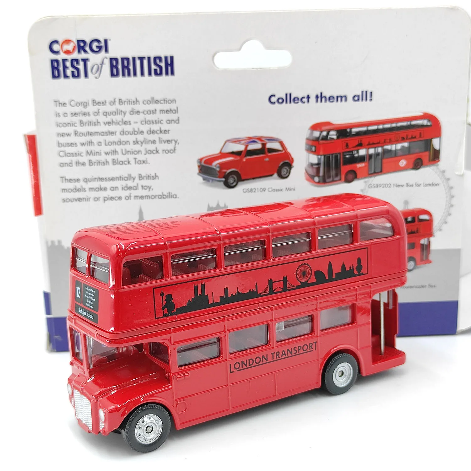 

Diecast CORGI 1/64 Scale Prince Elizabeth Philip Double-decker Bus Alloy Model Collectible Toy Gift Souvenir Display Ornament