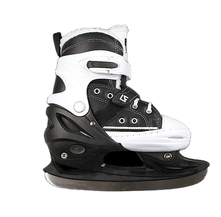Wholesale Custom OEM Adjustable Size Ice Skates for Youth Adults Unisex Outdoor Winter Ice Skating Sports Shoes